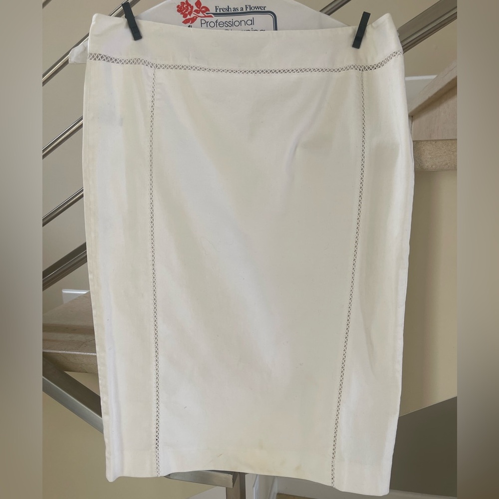VINTAGE RED VALENTINO White Pencil Skirt